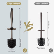 Toilet Bowl Brush Holder Set: Bathroom Deep Cleaning Toilet Scrubber Rim Cleaner with Caddy for Restroom Rv - Hidden Modern Elegant Toilet Clean Decorative Accessories - Bronze