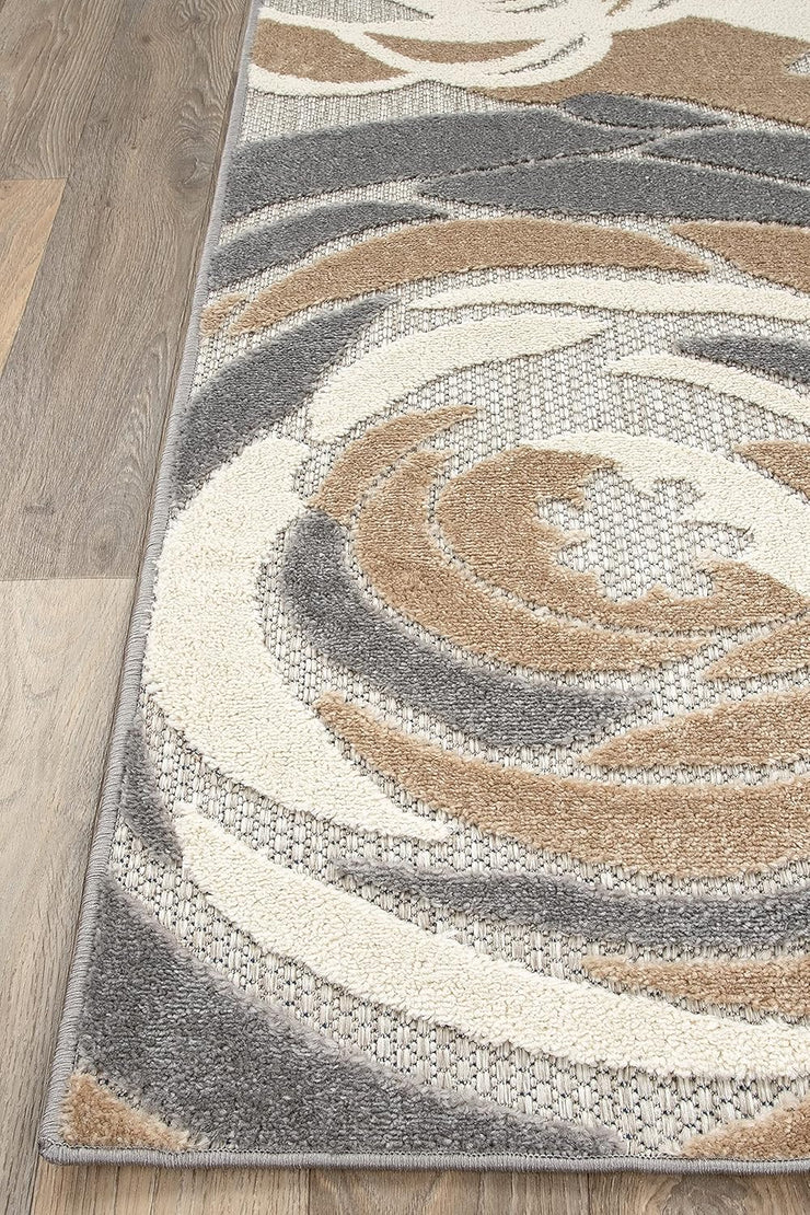 Ravenna Modern Large Floral Flowers Indoor/Outdoor Area Rug 7&