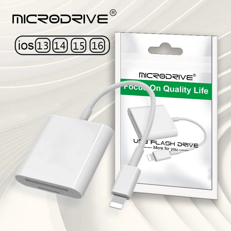 Multi Card Reader for Iphone, Lightning SD, TF Memory Card Readers, Support IOS14, Iphone 7, 8, X, XR, 11, 12