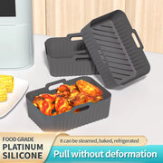 Non-Stick Rectangular Air Fryer Basket Easy Clean Air Fryer Silicone Pot Air Fryer Basket Suitable for Air Fryer